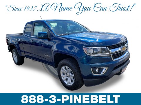 Pacific Blue Metallic Chevrolet Colorado LT Extended Cab 4x4.  Click to enlarge.