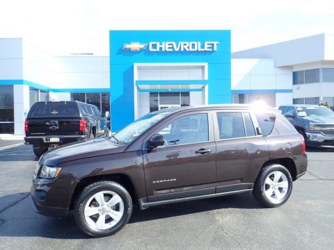 Rugged Brown Metallic Jeep Compass Latitude 4x4.  Click to enlarge.
