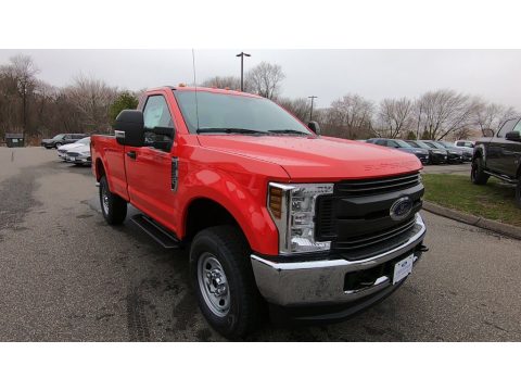 Race Red Ford F350 Super Duty XL Regular Cab 4x4.  Click to enlarge.