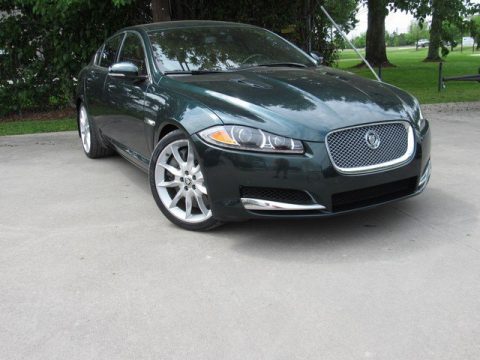 British Racing Green Metallic Jaguar XF Supercharged.  Click to enlarge.