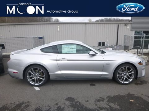 Ingot Silver Ford Mustang GT Premium Fastback.  Click to enlarge.