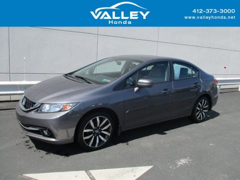 Modern Steel Metallic Honda Civic EX-L Sedan.  Click to enlarge.