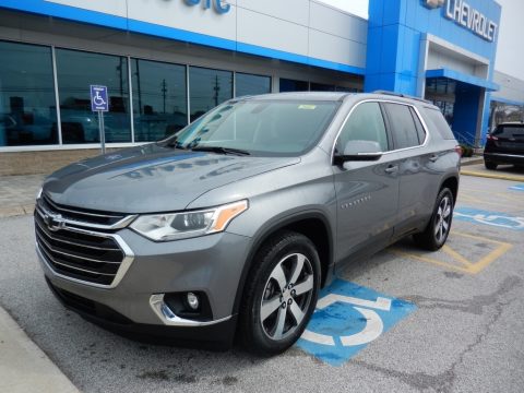 Satin Steel Metallic Chevrolet Traverse LT AWD.  Click to enlarge.