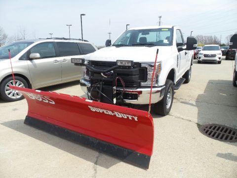 Oxford White Ford F250 Super Duty XL Regular Cab 4x4 Plow Truck.  Click to enlarge.