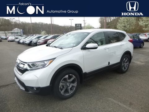 Platinum White Pearl Honda CR-V EX-L AWD.  Click to enlarge.