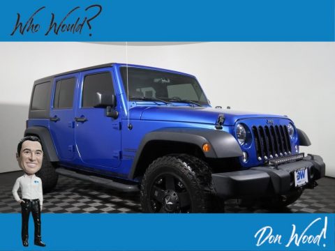 Hydro Blue Pearl Jeep Wrangler Unlimited Sport 4x4.  Click to enlarge.
