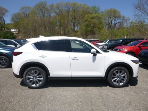 Snowflake White Pearl Mica Mazda CX-5 Grand Touring AWD.  Click to enlarge.