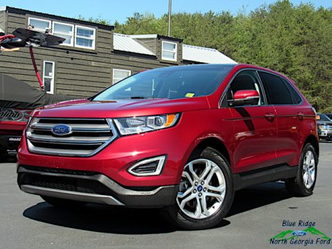 Ruby Red Ford Edge Titanium AWD.  Click to enlarge.