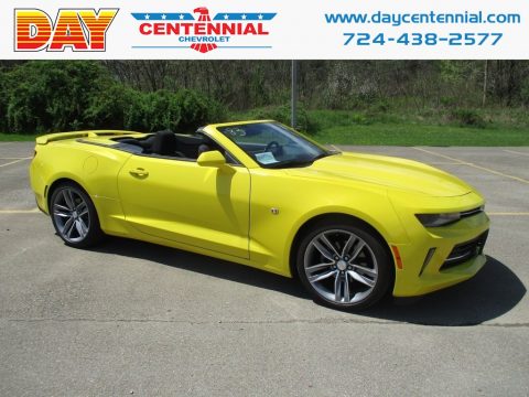 Bright Yellow Chevrolet Camaro LT Convertible.  Click to enlarge.