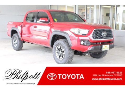 Barcelona Red Metallic Toyota Tacoma TRD Off-Road Double Cab 4x4.  Click to enlarge.