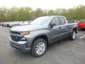 Front 3/4 View of 2019 Chevrolet Silverado 1500 Custom Double Cab 4WD #1