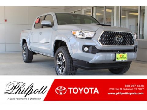 Cement Gray Toyota Tacoma TRD Sport Double Cab 4x4.  Click to enlarge.