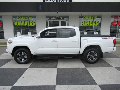 Super White Toyota Tacoma TRD Sport Double Cab 4x4.  Click to enlarge.