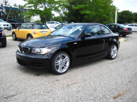 Jet Black BMW 1 Series 135i Coupe.  Click to enlarge.