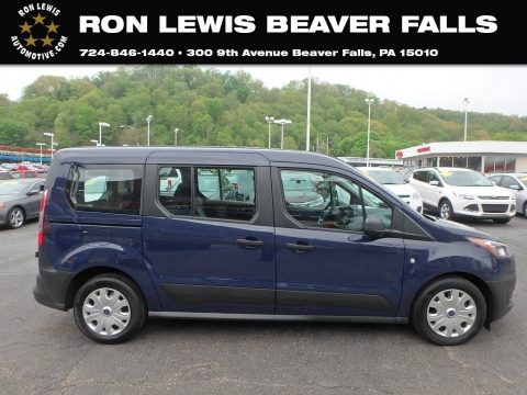 Dark Blue Ford Transit Connect XL Passenger Wagon.  Click to enlarge.
