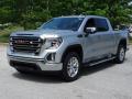 Front 3/4 View of 2019 GMC Sierra 1500 SLT Crew Cab 4WD #5