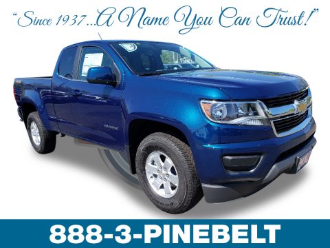 Pacific Blue Metallic Chevrolet Colorado WT Extended Cab 4x4.  Click to enlarge.