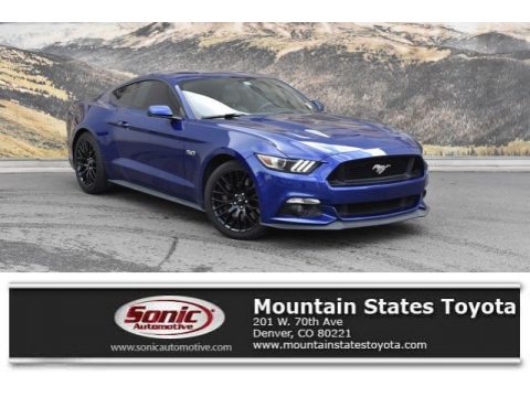 Deep Impact Blue Metallic Ford Mustang GT Premium Coupe.  Click to enlarge.