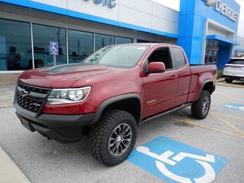 Cajun Red Tintcoat Chevrolet Colorado Z71 Extended Cab 4x4.  Click to enlarge.