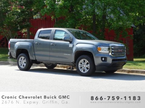 Satin Steel Metallic GMC Canyon SLE Extended Cab.  Click to enlarge.