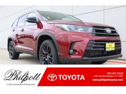 Salsa Red Pearl Toyota Highlander XLE.  Click to enlarge.