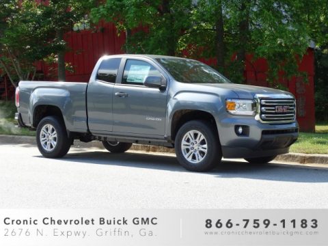 Satin Steel Metallic GMC Canyon SLE Extended Cab.  Click to enlarge.