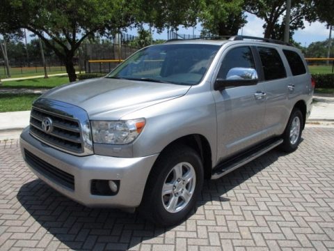 Silver Sky Metallic Toyota Sequoia Limited.  Click to enlarge.