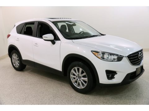 Crystal White Pearl Mica Mazda CX-5 Touring AWD.  Click to enlarge.