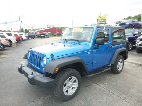 Hydro Blue Pearl Jeep Wrangler Sport 4x4.  Click to enlarge.