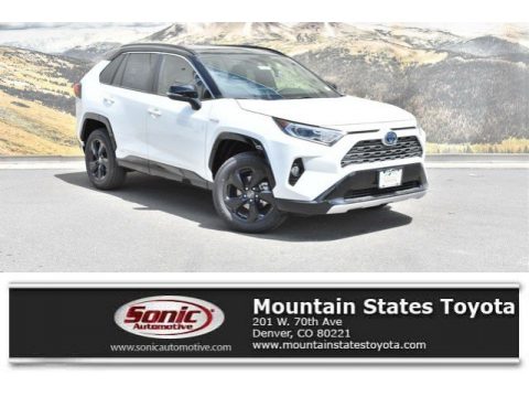 Blizzard White Pearl Toyota RAV4 XSE AWD Hybrid.  Click to enlarge.