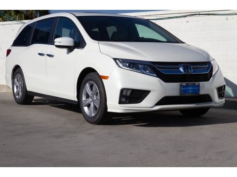 White Diamond Pearl Honda Odyssey EX-L.  Click to enlarge.
