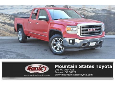 Fire Red GMC Sierra 1500 SLT Double Cab 4x4.  Click to enlarge.