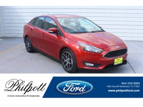 Hot Pepper Red Ford Focus SEL Sedan.  Click to enlarge.