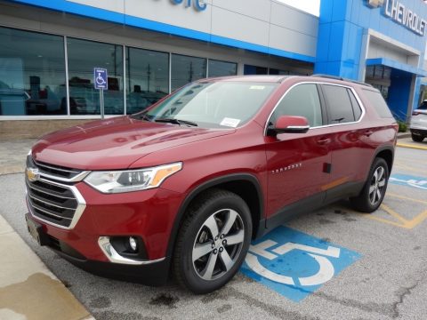Cajun Red Tintcoat Chevrolet Traverse LT AWD.  Click to enlarge.