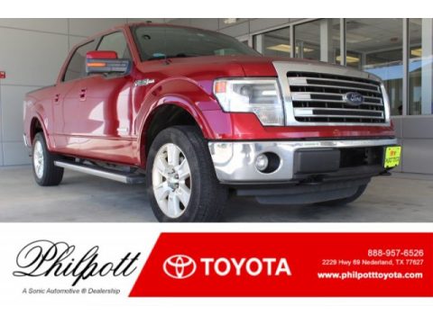 Ruby Red Metallic Ford F150 Lariat SuperCrew 4x4.  Click to enlarge.