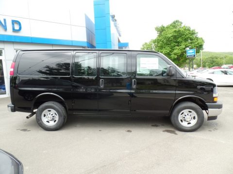 Black Chevrolet Express 3500 Cargo WT.  Click to enlarge.