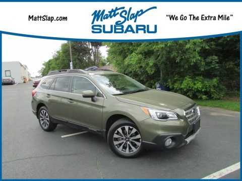 Wilderness Green Metallic Subaru Outback 2.5i Limited.  Click to enlarge.