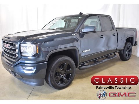 Dark Slate Metallic GMC Sierra 1500 Limited Elevation Double Cab 4WD.  Click to enlarge.
