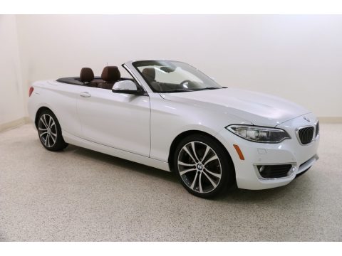 Mineral White Metallic BMW 2 Series 228i xDrive Convertible.  Click to enlarge.
