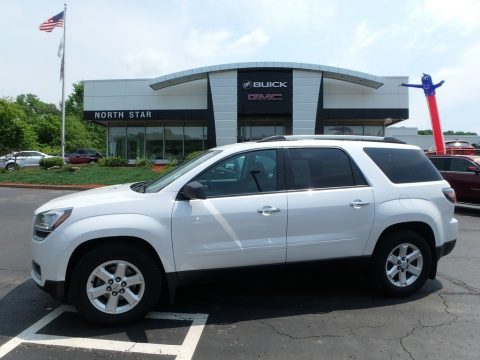White Frost Tricoat GMC Acadia SLE AWD.  Click to enlarge.