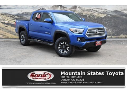 Blazing Blue Pearl Toyota Tacoma TRD Off Road Double Cab 4x4.  Click to enlarge.