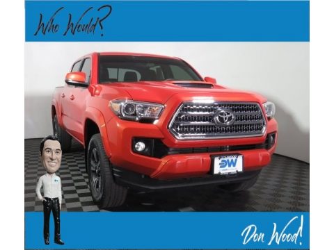 Barcelona Red Metallic Toyota Tacoma TRD Sport Double Cab 4x4.  Click to enlarge.