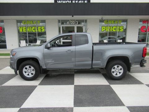 Satin Steel Metallic Chevrolet Colorado WT Extended Cab.  Click to enlarge.