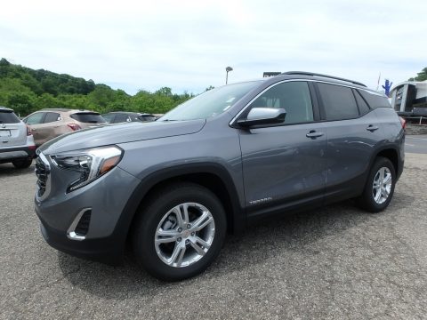 Satin Steel Metallic GMC Terrain SLE AWD.  Click to enlarge.