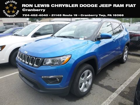 Laser Blue Pearl Jeep Compass Latitude 4x4.  Click to enlarge.