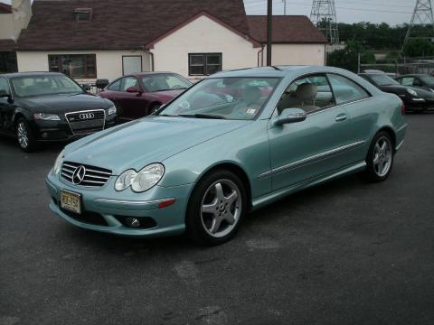 Ice Blue Metallic Mercedes-Benz CLK 500 Coupe.  Click to enlarge.