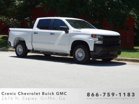 Summit White Chevrolet Silverado 1500 WT Crew Cab.  Click to enlarge.