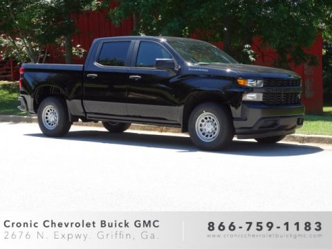 Black Chevrolet Silverado 1500 WT Crew Cab.  Click to enlarge.