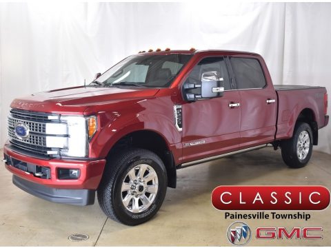 Ruby Red Ford F250 Super Duty Platinum Crew Cab 4x4.  Click to enlarge.