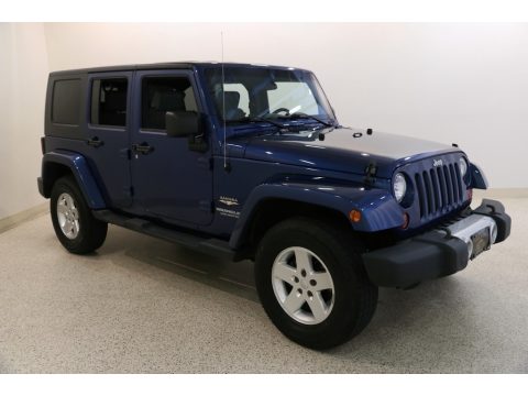 Deep Water Blue Pearl Jeep Wrangler Unlimited Sahara 4x4.  Click to enlarge.